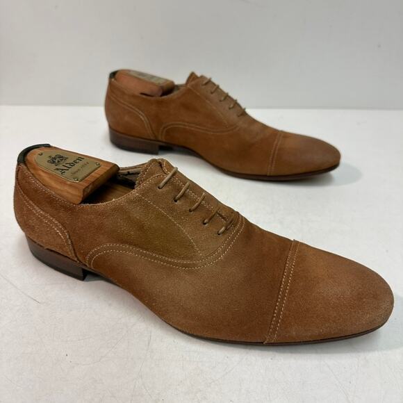 VERY GOOD Paul Smith Tan Snuff Suede Cap Toe Oxford Made in Spain UK 8 / US 9 main image 12